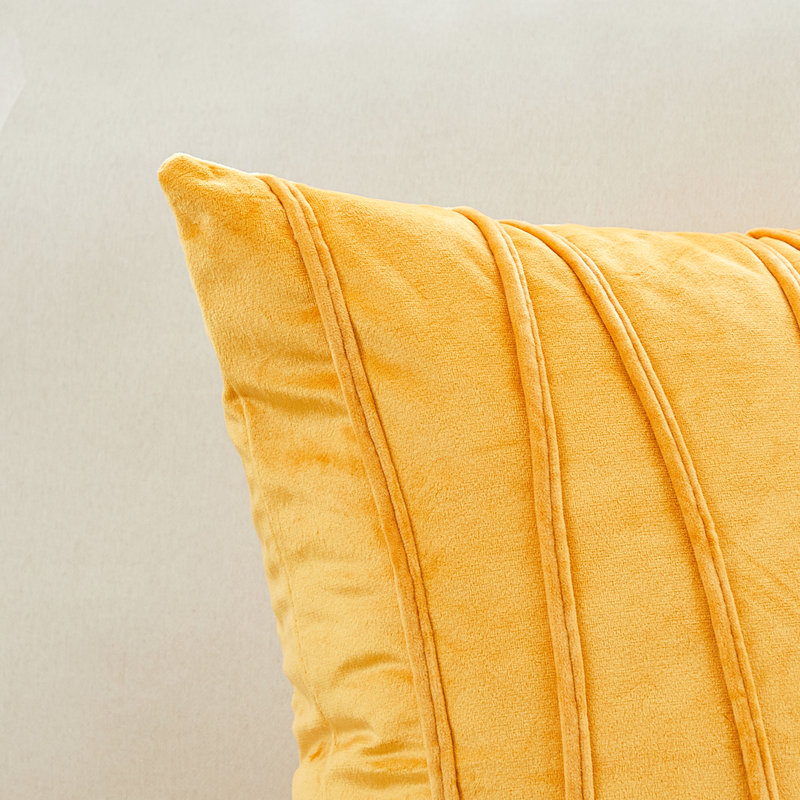 Housse de coussin en velours Bullert, Orange / jaune