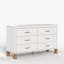 Commode double 6 tiroirs en blanc-134116606
