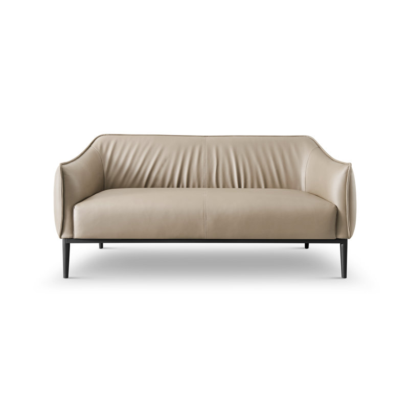 Causeuse en similicuir Benbow, Gris