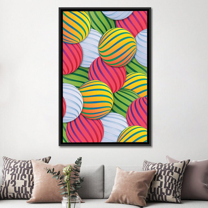" Melons " by Danny Ivan, 26" H x 18" W x 1.5" D, Black Framed Canvas, No Mat