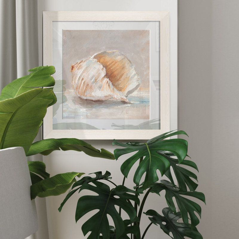 Impressionist Shell Study IV - Cadre photo, reproduction d'art sur papier, H 35,5 po x l 35,5 po x P 1,5 po, Cadre blanc