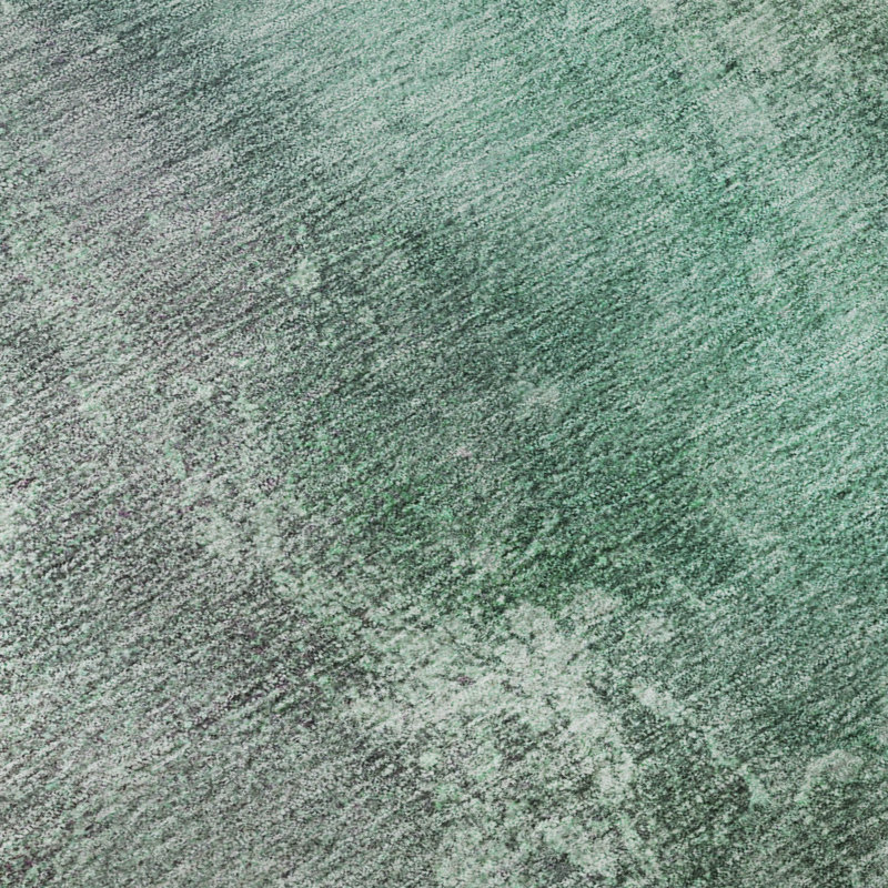 Premium Machine Washable Mayfield AMF2307 Abstract Rug, Teal, 8' x 10'