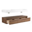 Meuble-lavabo mural de 60 po avec lavabo en résine, tiroirs à fermeture en douceur et conception flottante pour salle de bain moderne