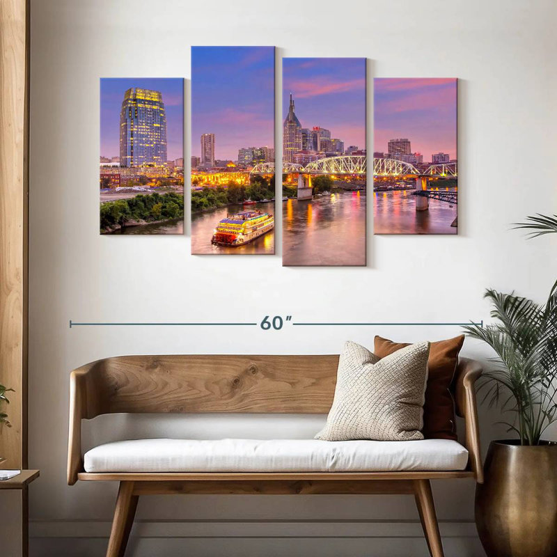 Nashville purple sunset sky Sireci, H 32 po x l 52 po