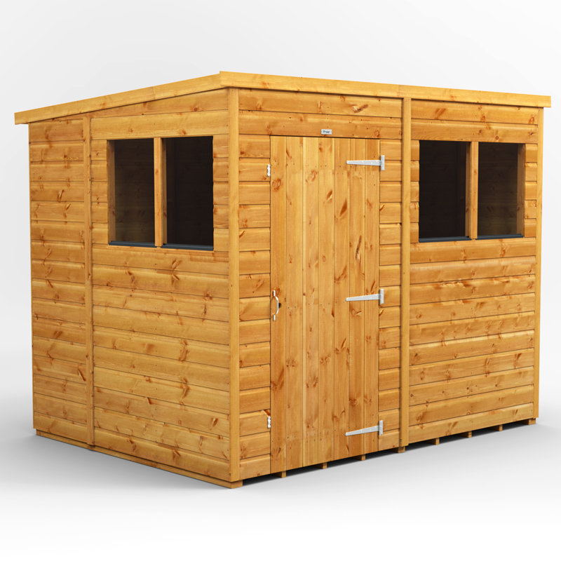 Powersheds 8 x 6ft Timber Tongue & Groove Pent Garden Shed