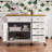 Kitchen Island with Drop Leaf,Spacious Storage,and Wheels for Enhanced Mobility and Organization-174391892