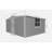New Outdoor Storage Shed Has Two Functions:Metal Shed And Firewood Shed 14 Ft X 12 Ft, More Suitable For Winter , Grey-124356837