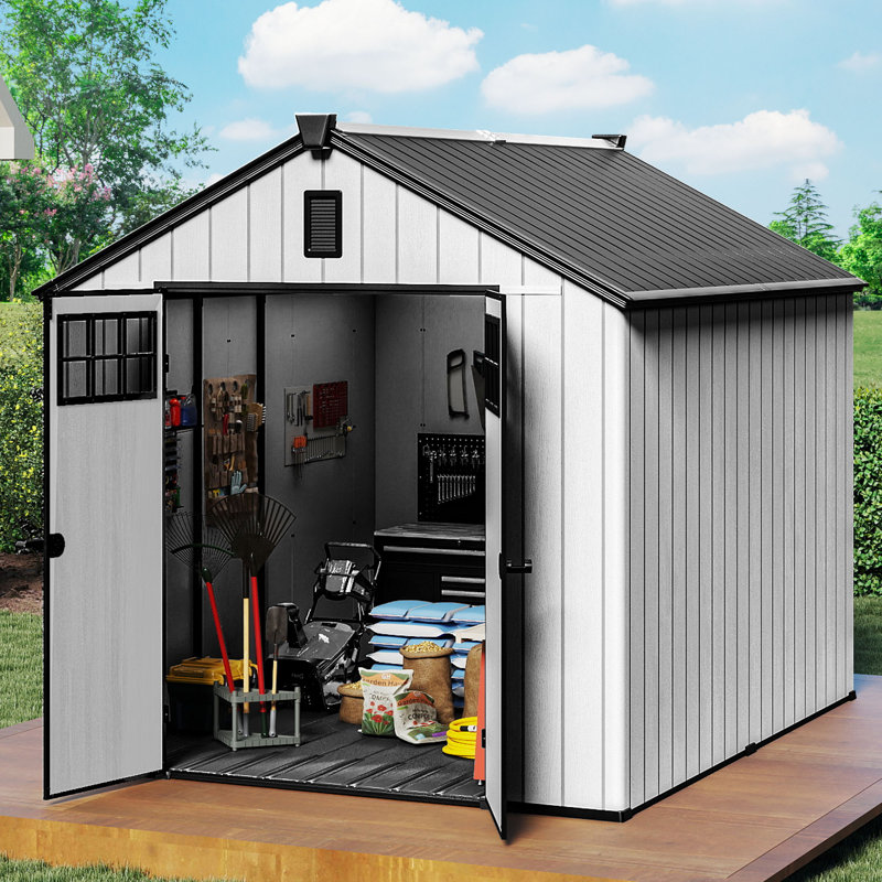 Remise de rangement extérieure 8 x 10 pi avec porte verrouillable