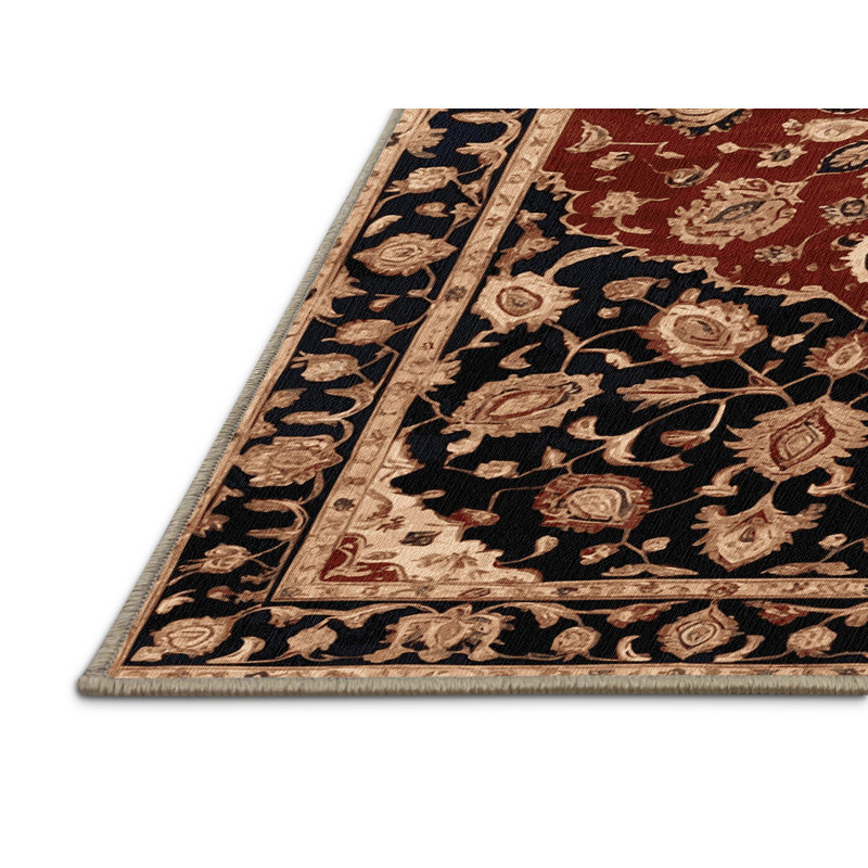Machine Washable Persian Brown Area Rug, Runner 2' x 5'