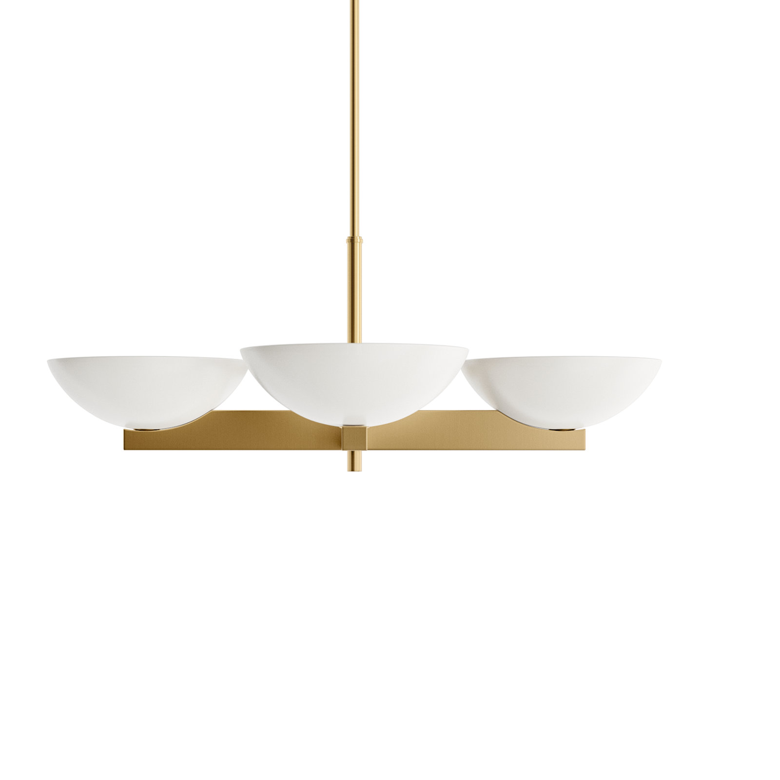 4-Light Chandelier, Brass