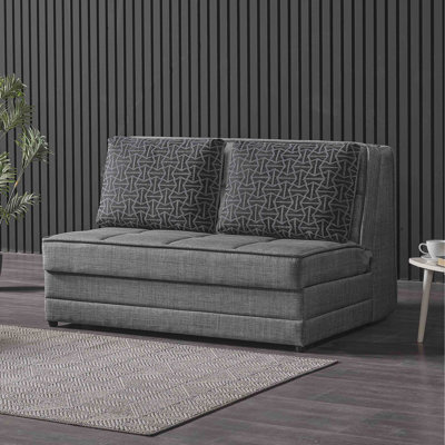 Convertible gris avec rangement - idéal pour les petits salons, le chenille de qualité, les sièges confortables et les espaces supplémentaires, fabriqué en Turquie