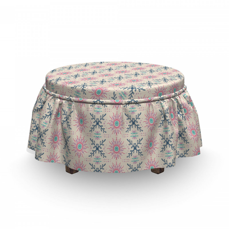 Housse pour repose-pieds à coussins carrés