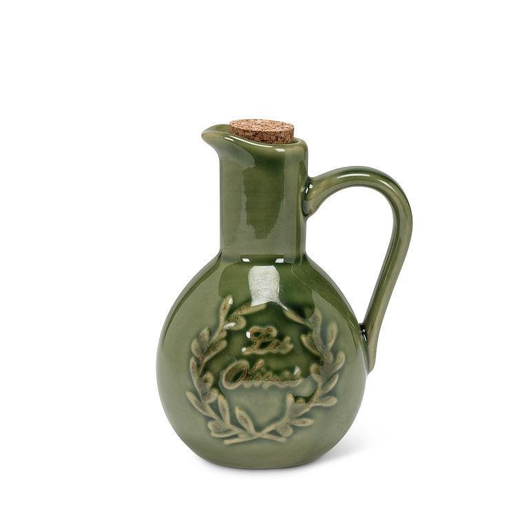 Small Olive Corked Jug