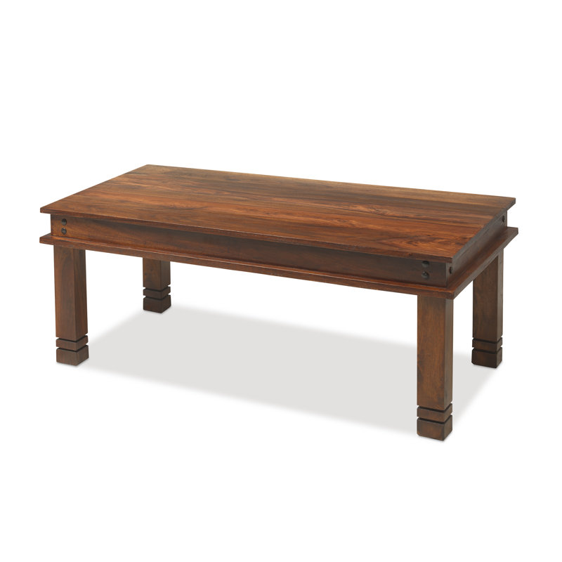 Jali Indian Solid Wood Four Leg Coffee Table, 46 cm H x 60 cm W x 110 cm D