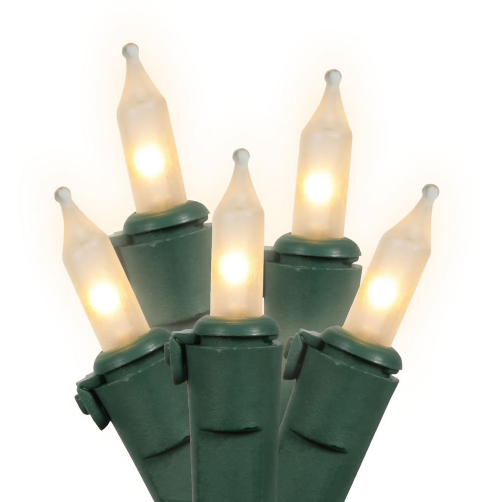 Mini Christmas String Lights, White, 23' L