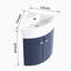Ensemble de meuble-lavabo de coin pour salle de bain en coin