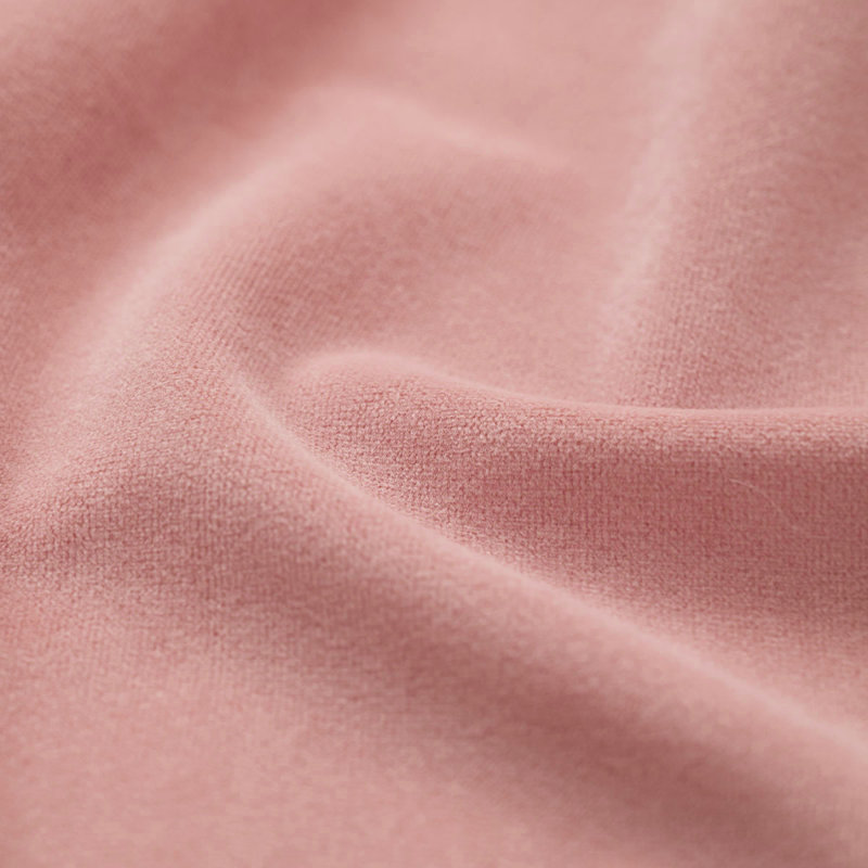 Repose-pieds moderne en velours avec rangement, Rose