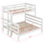 Structure de lit en bois avec garde-corps, échelle, lit superposé amovible pour adultes, adolescents et enfants