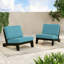Ensemble de sièges d'extérieur 2 pièces avec coussins pour patio ou jardin Polett-647711191-641841127
