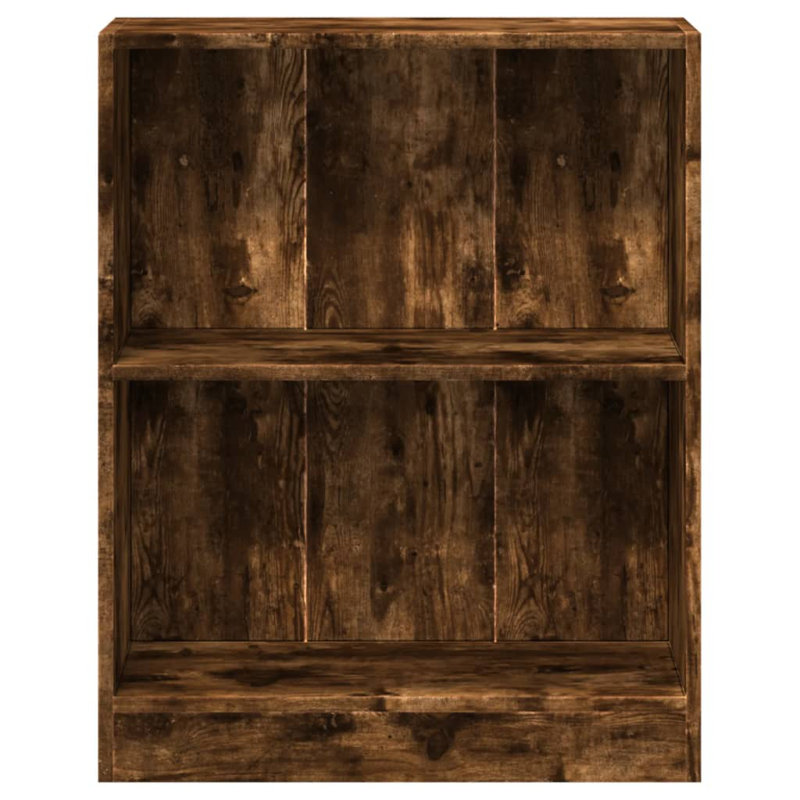 athema Standard Bookcase, (2 Shelves) 76cmH x 60cmW x 24cmD, Smoked Oak