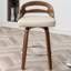 Ensemble de 4 tabourets de comptoir pivotants rembourrés Mahtab-614744277-617422943