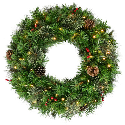 24" Pine Christmas Wreath
