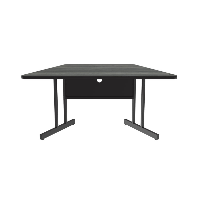 Metal Base Computer Desk, New England Driftwood/Black