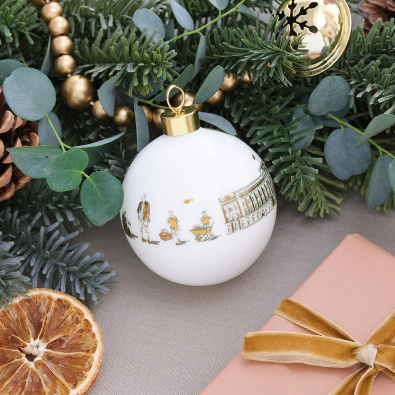 6cm Bone China Bauble