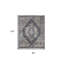 Tapis bleu 8 pi x 10 pi à motif floral tissé à la machine