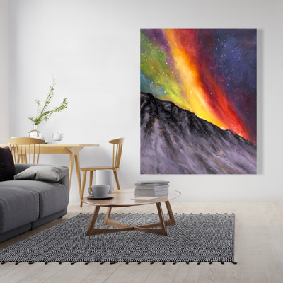 Aurora Borealis in the Mountain - Canvas Art for Home Decor
