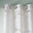 Palm Leaf Burnout Window Sheer White 50"