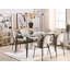 Totham Glass Top Metal Base Dining Table