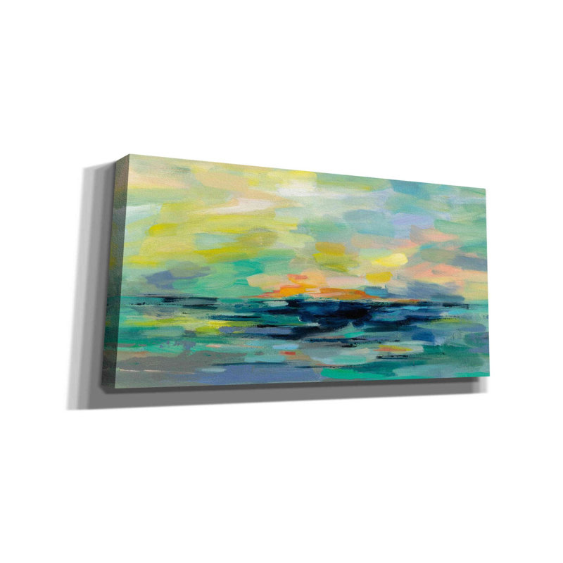 «Pacific Beach» par Silvia Vassileva, art mural sur toile, H 30 po x l 60 po x P 1,5 po