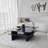 Modern Coffee Table, Black & Fume Color, 35.4 x 13.8 x 35.4 inches | 100% Tempered Glass Top, 100% Melamine Coated Particle Board Frame, PVC Edgebanding | Stylish Addition for Living Room & Contemporary Spaces-1217711237-1217711236-1235194711