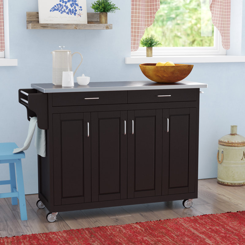 Littrell Kitchen Island, Black