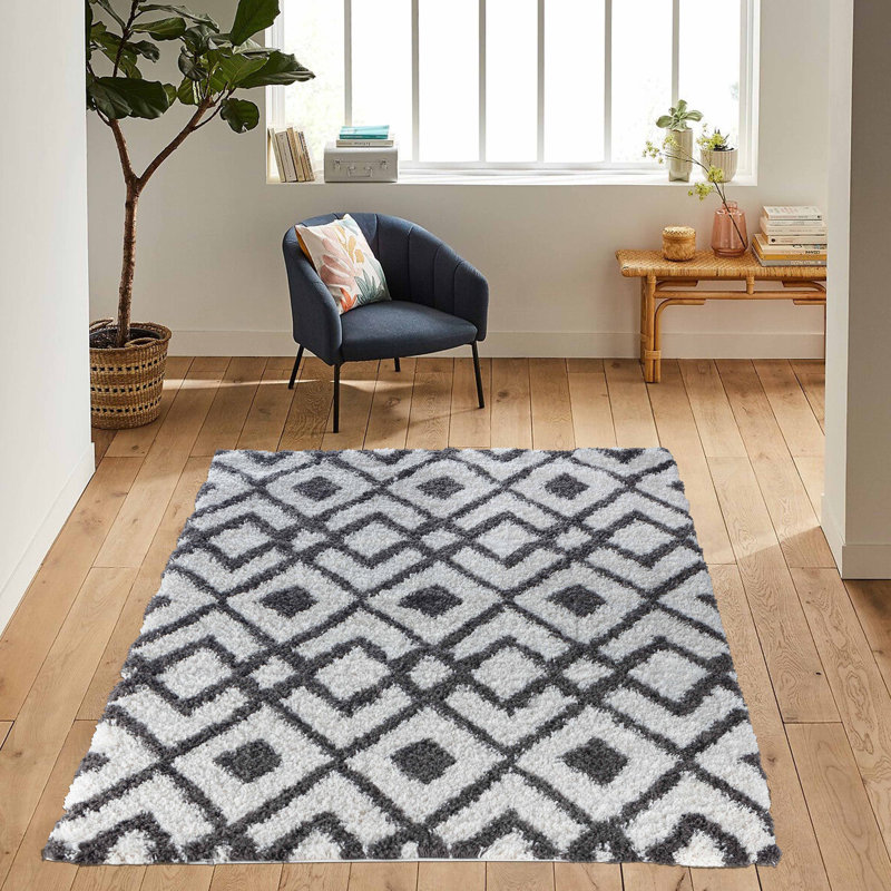 Tennessee Geometric Shag Area Rug, Rectangle 200 x 290cm