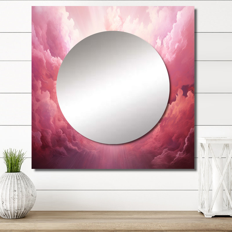 Joshya - Ascension Aura Christianisme Art I Christianisme grand miroir carré pour décoration murale, 23 po x 23 po
