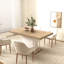 Table de salle à manger extensible, 160 à 200 cm, saveur de bois vieilli, 6 à 10 sièges, chêne blanc, impression de couleur unie, Occupants, robuste