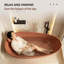 Baignoire ovale autoportante, baignoire de trempage écologique en mousse à haute viscosité avec dossier ergonomique inclinable à 120°-136175392-136175394