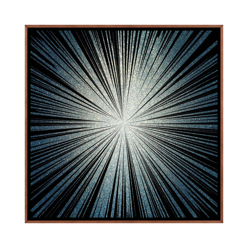 Burst III by Kimberly Allen - Print on Canvas, Brown Framed, 66.04 cm H x 66.04 cm W