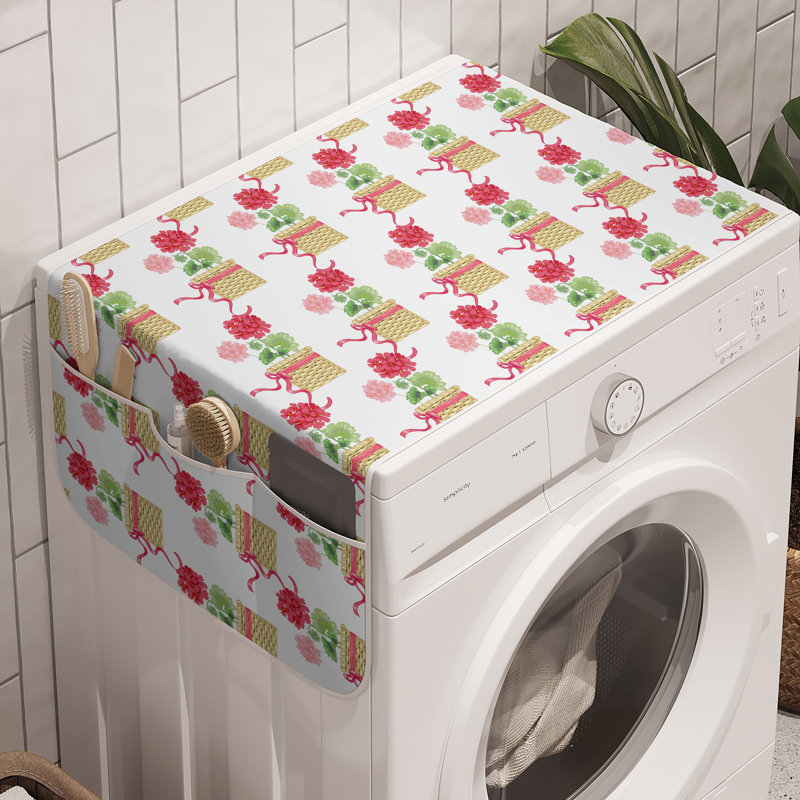 Machine à laver East Urban Home Geraniums, paquet de 2, 47 po x 18,5 po