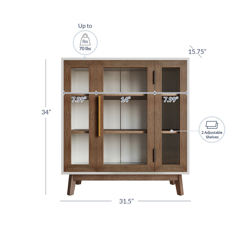 Vitrine 31,5 po Cailem, Brun
