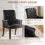 Fauteuil capitonné rembourré à dossier haut, similicuir-1886541569
