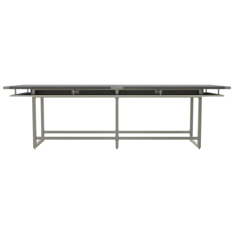 Table de conférence Mirella, H 42 po x L 144 po x p 47,25 po, Gris pierre, Gris