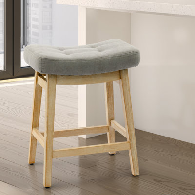 Tabourets de bar 24 po en bois massif, idéal pour îlot de cuisine et comptoir
