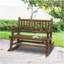 Chaise berçante en bois 2 personnes-121060152