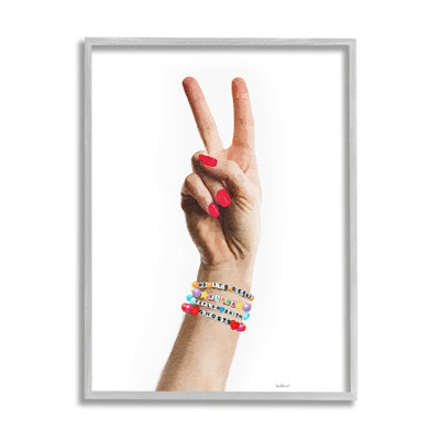 Signe de paix de Stupell Industries, art de la giclée à la main par Amanda Greenwood
