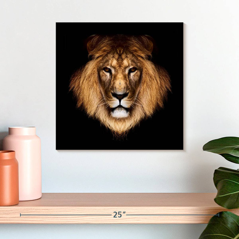 Brampt Solemn Lion, 16" H x 16" W
