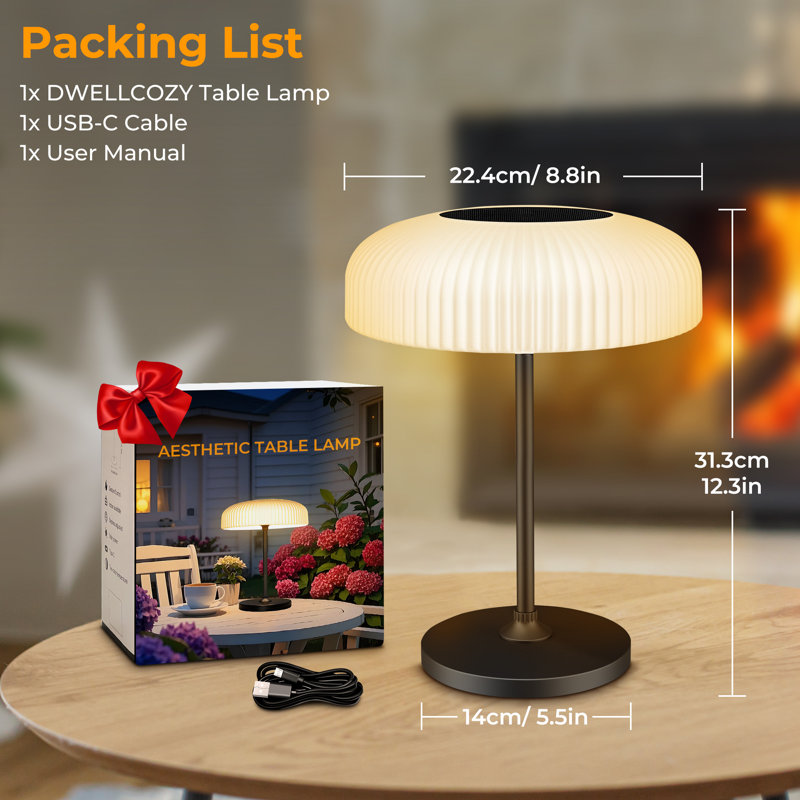 Solar Led Table Lamp With Touch Switch & Motion Sensor, Indoor/outdoor Lantern