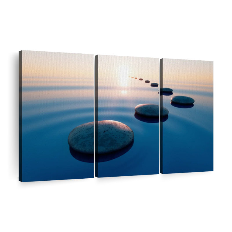 «Zen Stone Steps» sur, H 32 po x l 50 po